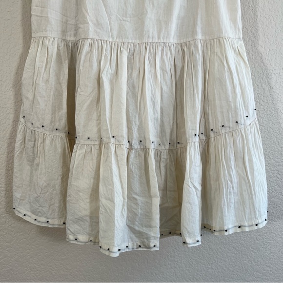 J.Crew M Embroidered Siesta Drop Waist Spaghetti Strap Mini Dress Cream - Picture 11 of 15